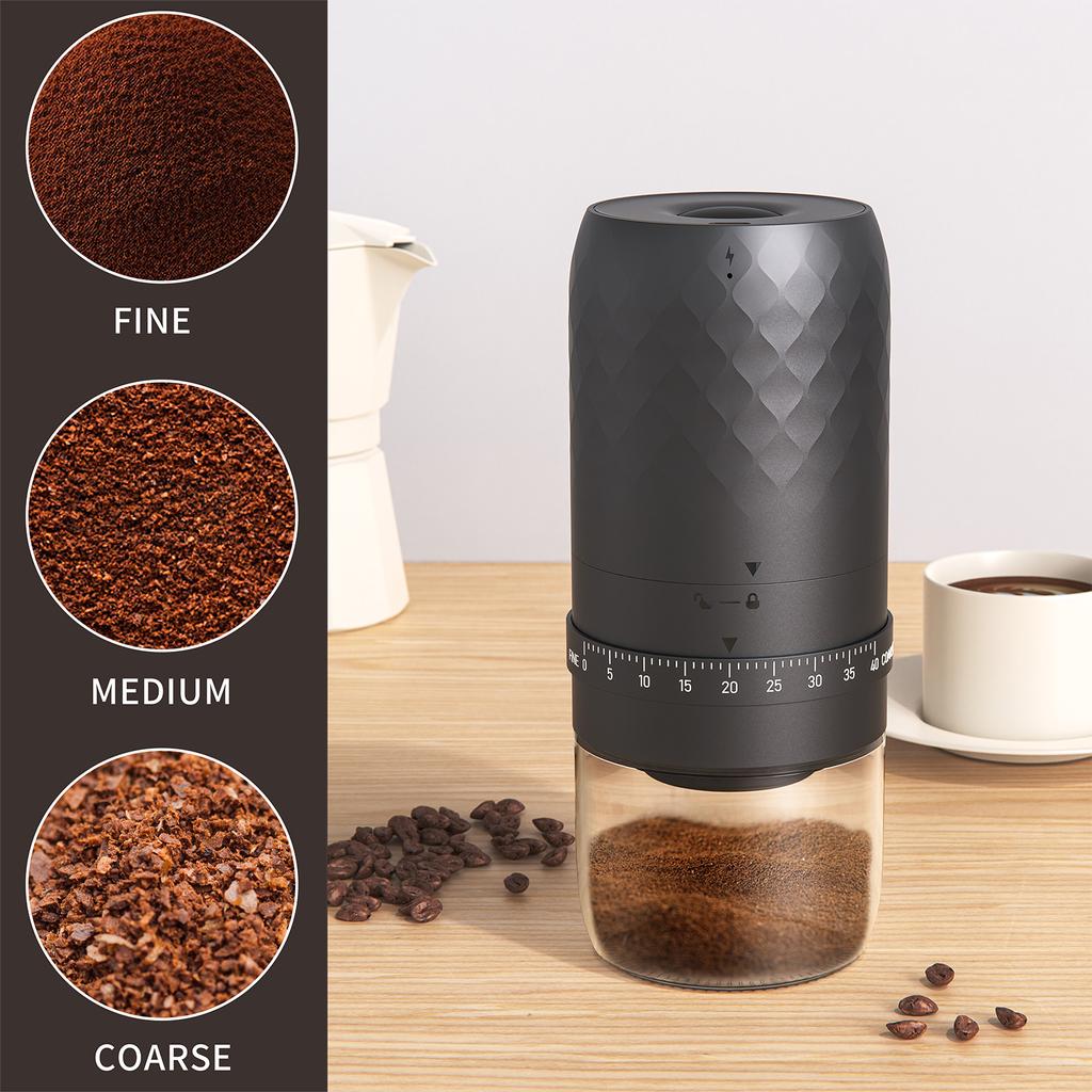 KMDJ-3AW Портативная кофемолка с 40 степенями помола, 5 лезвиями, керамическими коническими жерновами, одна