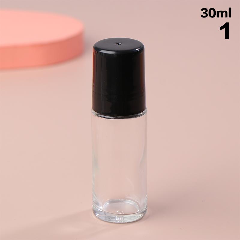 30/50Ml Empty Glass Refillable Roll On Bottles Plastic Roller Bottle Leak-Proof Cosmeitic Containers For Essential Oil Perfumes