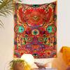 "Colorful Boho Sun and Moon Mandala" Patterned tapestry home decor, suitable for bedroom and living room, gift