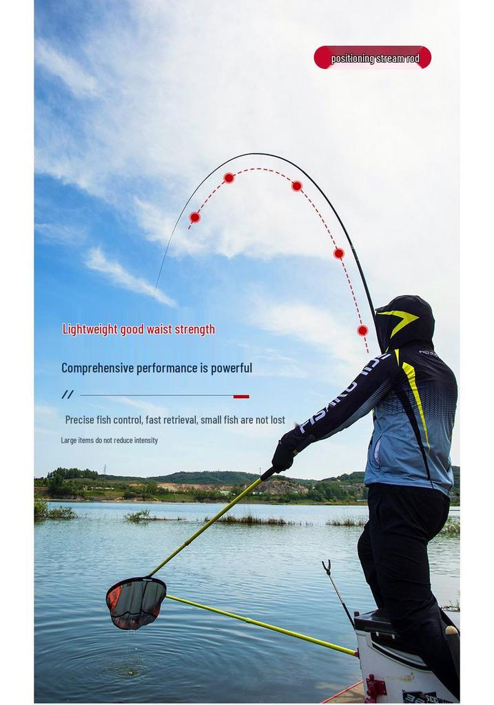 Ultra-light Multi-purpose Stream Fishing Rod (7.2/8/9/10m) - Ultra-hard & Portable.