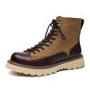 Мужская мода в британском стиле оригинальные кожаные ботинки коричневые туфли на платформе ковбойские рабочие ботинки для улицы пустынные до щиколотки мужские ботинки