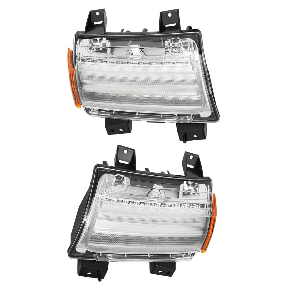 Пара светодиодных дневных ходовых огней с указателями поворота для Jeep Wrangler JL 18-22