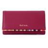Paul Smith Crossover Stripe Trim Genuine Leather Key Holder Case/Key (Unengraved, Rose)