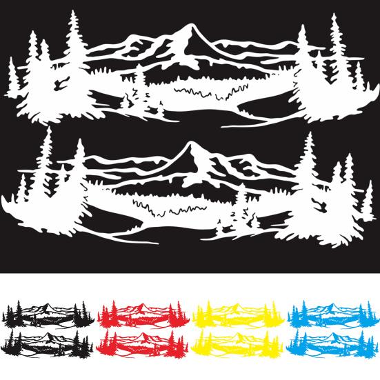 2Pcs Beautiful Long Lasting Realistic Car Decal Large Size Body for