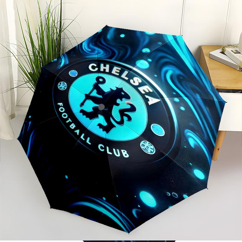 Автоматический складной зонт Chelsea F.C. с принтом, портативный, для улицы, поездок на работу, походов, идеальный подарок на день рождения