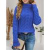 Women's High Collar Sweater - Soft Elastic Pullover, Essential Solid Color Top for Autumn and Winter, Hand Washed, Comfortable and Fitted