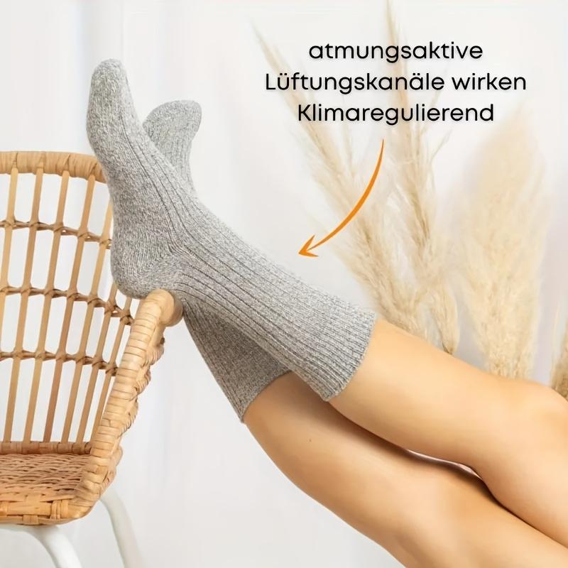 Теплые носки до середины икры - Удобные носки двойной вязки для мужчин и женщин, Новинка Весна/Осень