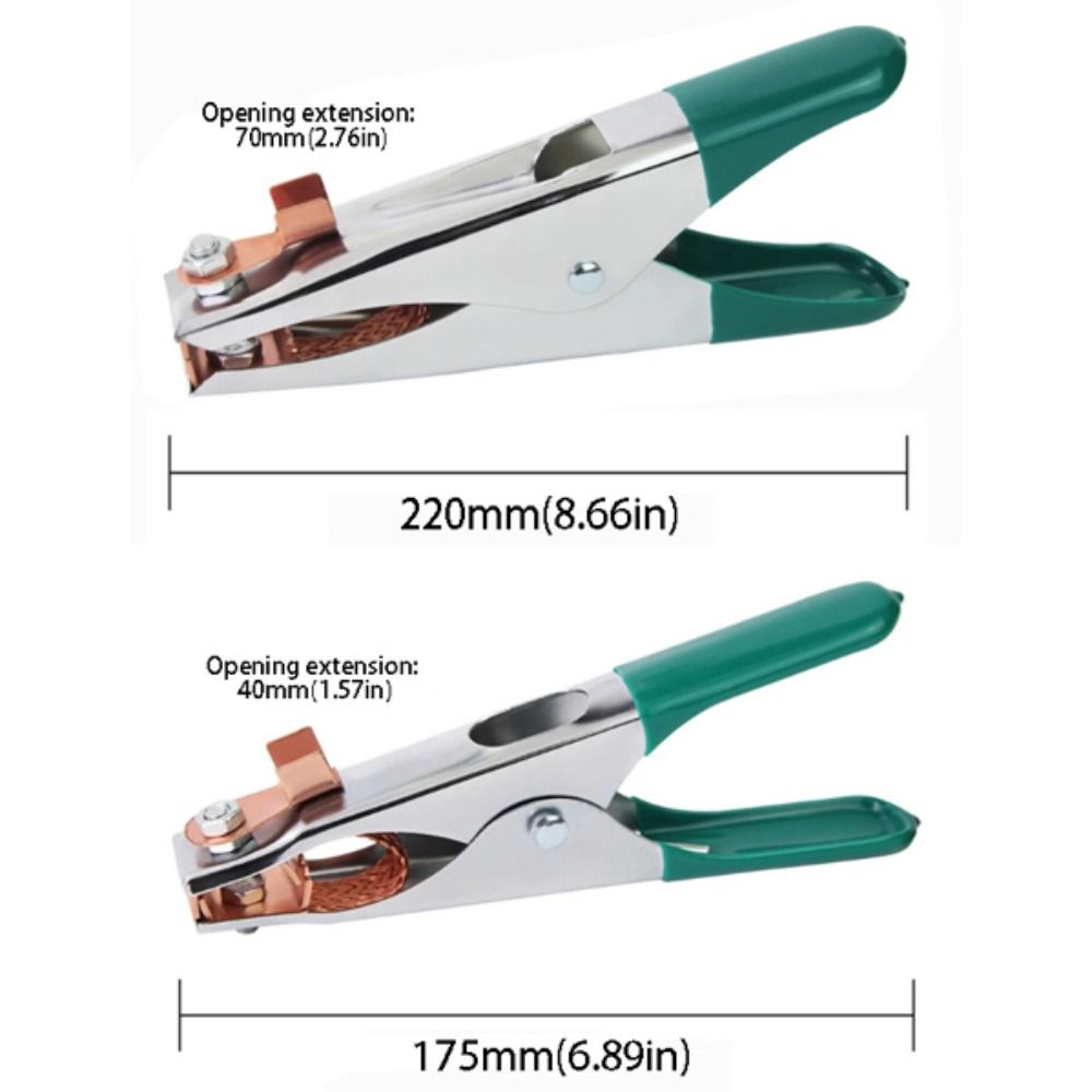 300A Capacity Welding Clamps Strong Clamping Force Brass Tip Grounding Clamp Heavy-Duty Construction Lightweight Design