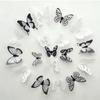 A Set of 18 3d Black and White Butterflies for Bedroom and Living Room Home Beautification and Background Wall Decoration