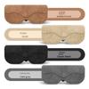 Suede Leather Sun Visor Glasses Case Stable Sunglasses Case Car Glasses Bag  Car  Interior