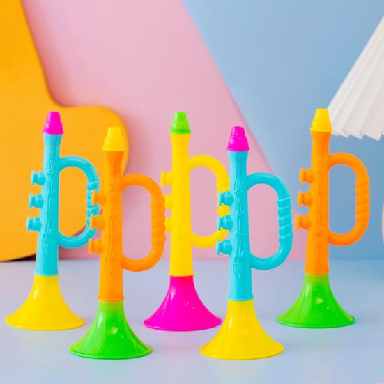 2Pcs Interesting Comfortable Handle Stimulate Hearing Development Children Trumpet Toys Early Education Musical Instrument Birthday Favors