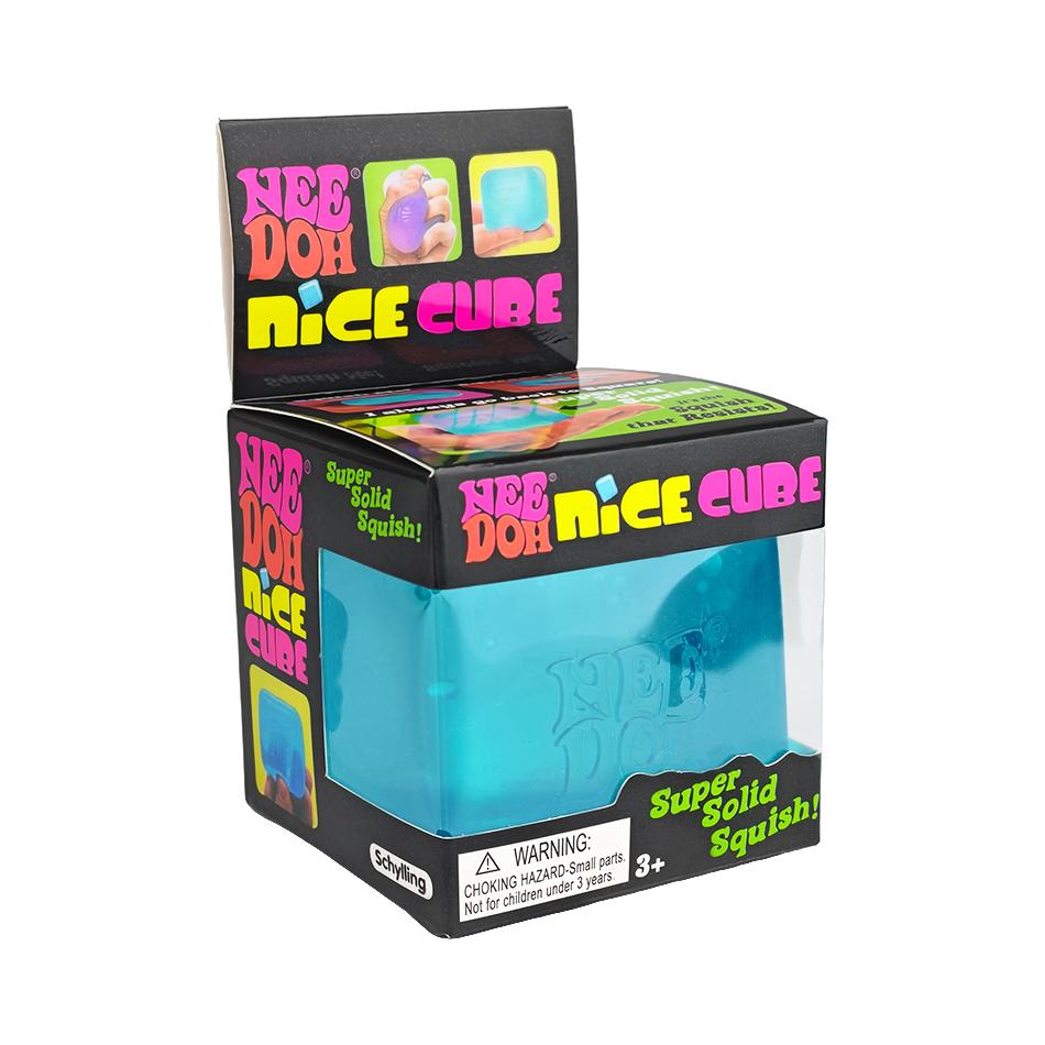 Schylling Needoh Nice Cube Сенсорный Сниматель Стресса Игрушка-Фиджет, Медленно Поднимающийся Сенсорный Куб для Стола для Снятия Тревоги и Концентрации, для Взрослых