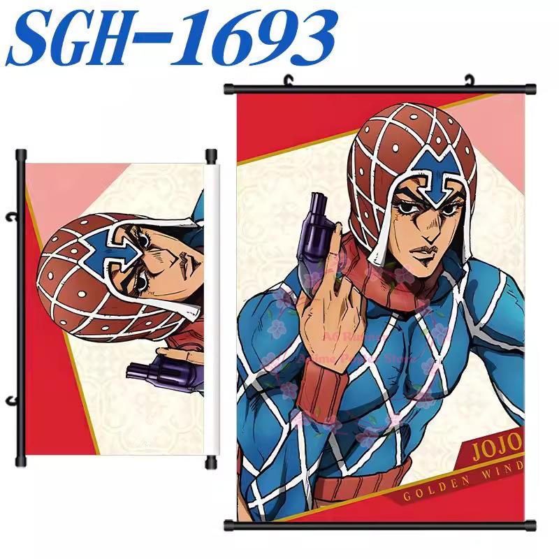 Jojo'S Bizarre Adventure Poster Scroll Painting Peripheral Hanging Painting Bedside Living Room Background Wall Cloth Painting