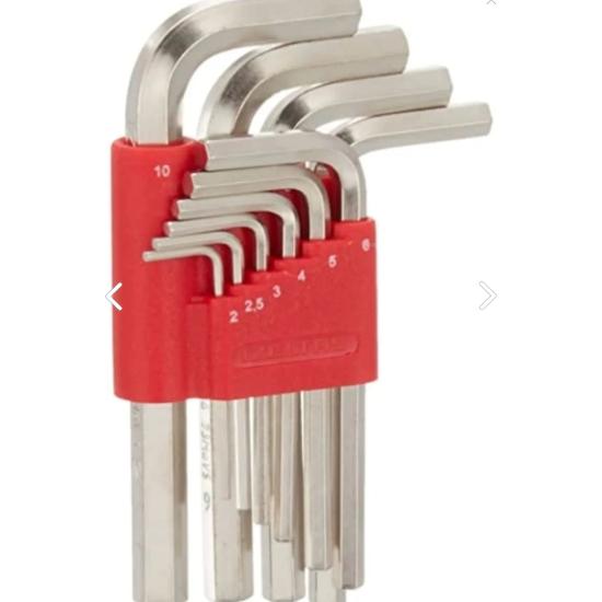 İzeltaş 4900003110 Набор шестигранных ключей стандартного размера, 10 шт.