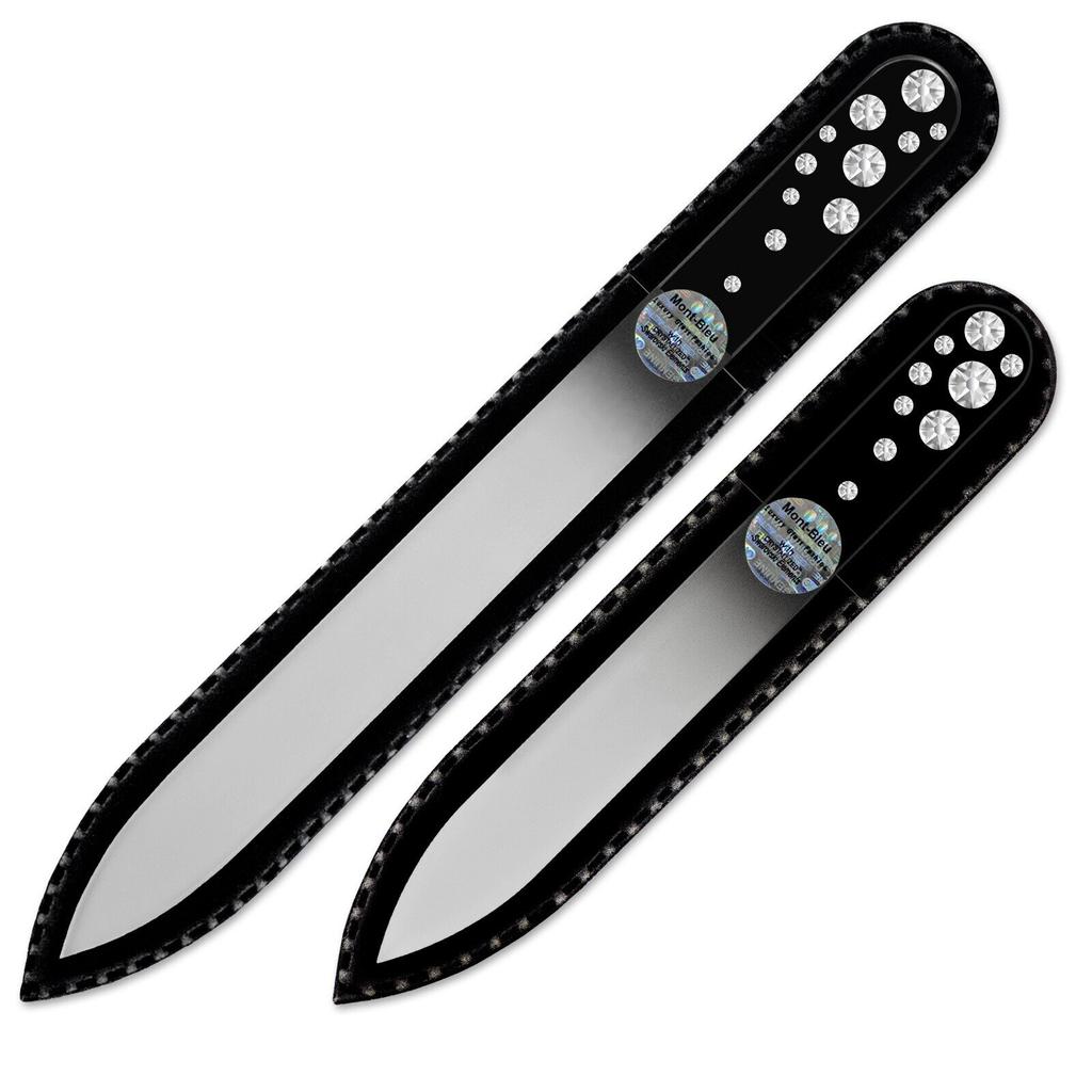 Набор из 2 пилочек для ногтей Black Crystal с кристаллами WB-MS