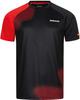 Donic Table Tennis Uniform Table Tennis Size GL145 Shirt, Peak, J.T.T.A (Japan Association) Approved, Unisex, Black/Red (ABAA), S,