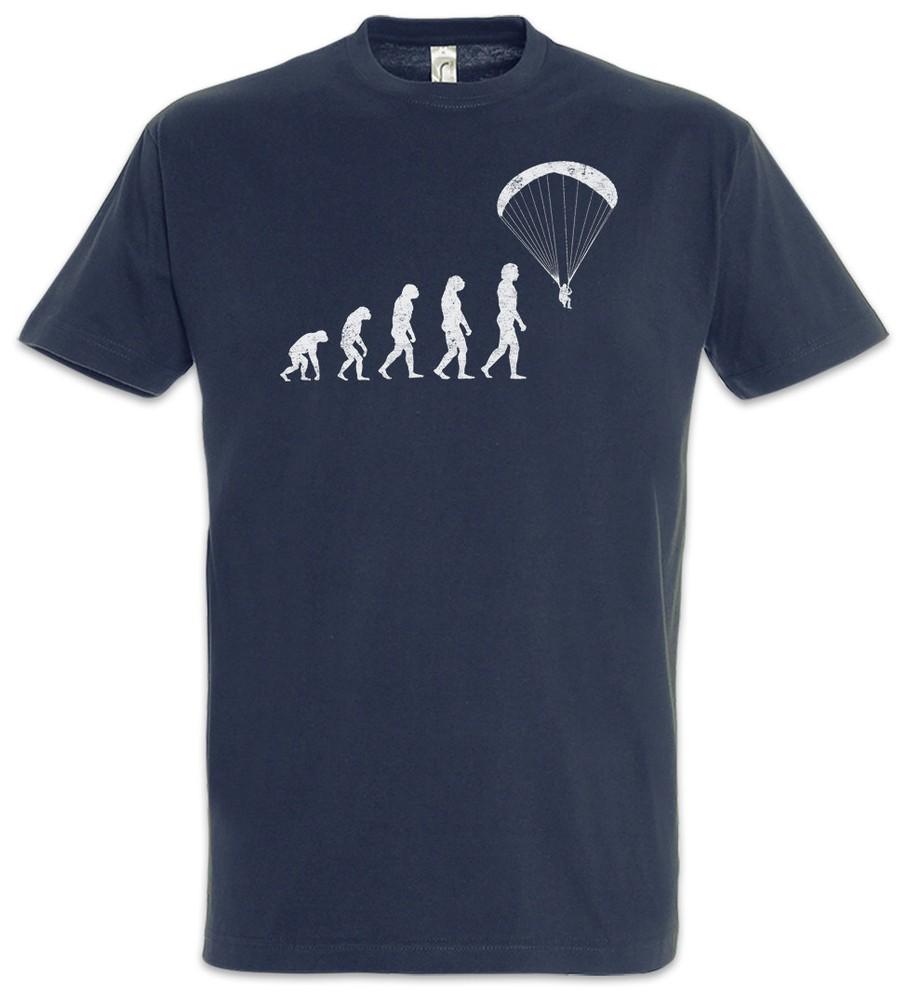 Парапланеризм Эволюция Футболка Веселый Парапланерист Спорт Тренер Обучение Человек