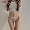 Ультратонкое нижнее белье для женщин, летние сексуальные кружевные стринги для женщин, бесшовные треугольные трусики с низкой талией для девочек