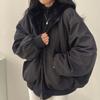 Winter Thicken Warm Parkas Women Oversized Kawaii Double Sided Hooded Coat Ladies Korean  Casual Loose Zip Up Jackets