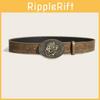 Leather Rock Punk Waist Belt With Vintage Studded Design Daily Supplies Casuals