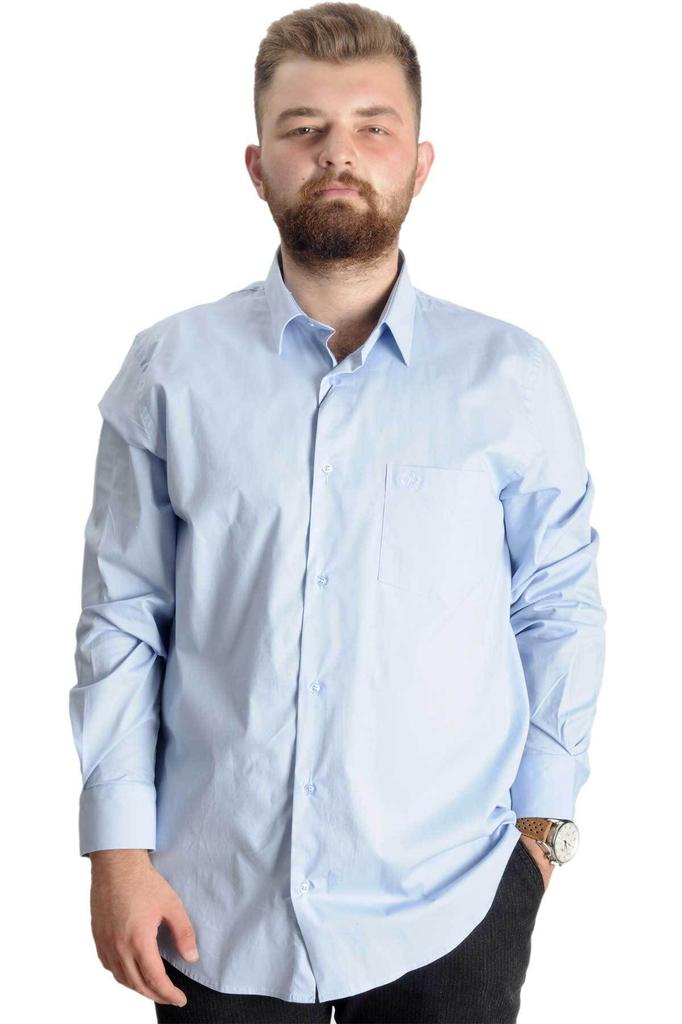Men's Plus Size Plus Size Shirt Mode Xl Plus Size Men's Classic Pocket Shirt Lycra 20350 Blue