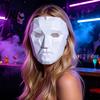 Adjustable Mask Halloween Geometric Mask, Polygonal Cool Party with Mesh Eyes, Unique Costume Black White Cosplay for Masquerade, Accessory Sharp Edge