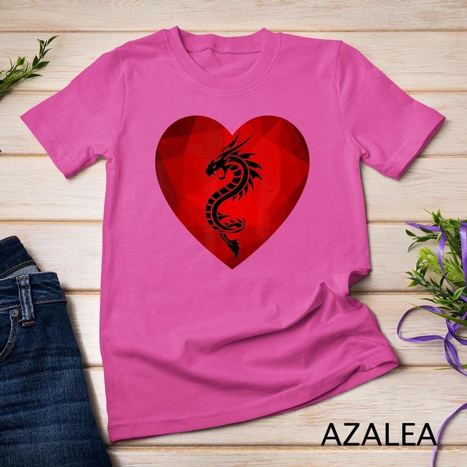 Dragon Valentines Day Heart Women Dragon Lover valentine T-Shirt Unisex 8