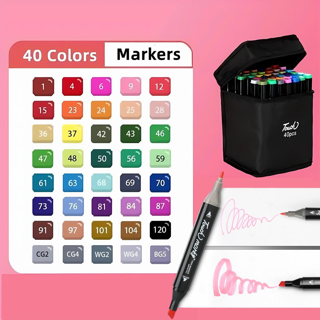 30/40/60/80 цветов маркеры на спиртовой основе ручки с двойным наконечником перманентные принадлежности для школы рисования манги маркеры для рисования ученикам подарок