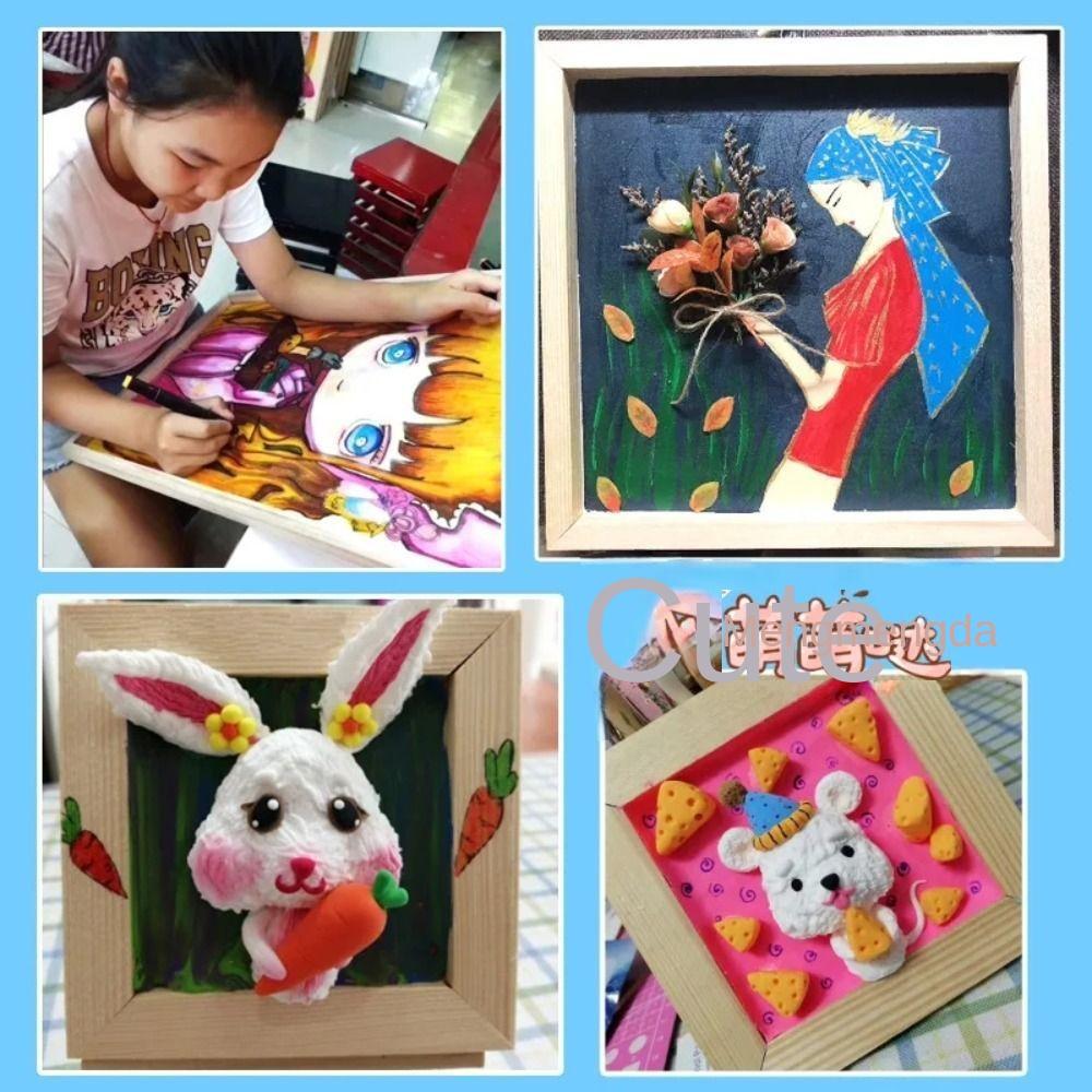 Креативная фоторамка разных размеров, деревянный держатель для фото, держатель для пазлов, детская поделка