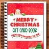 Christmas Gift Card Book DIY Spiral-Bound Merry Christmas College Survival Kit Greeting Card Holder Book for Students Family Friends