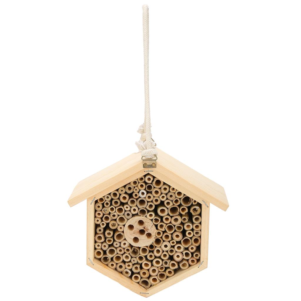 Wooden Bee House Decorative Hanging Insect House Insect Hotel for Garden Supplies