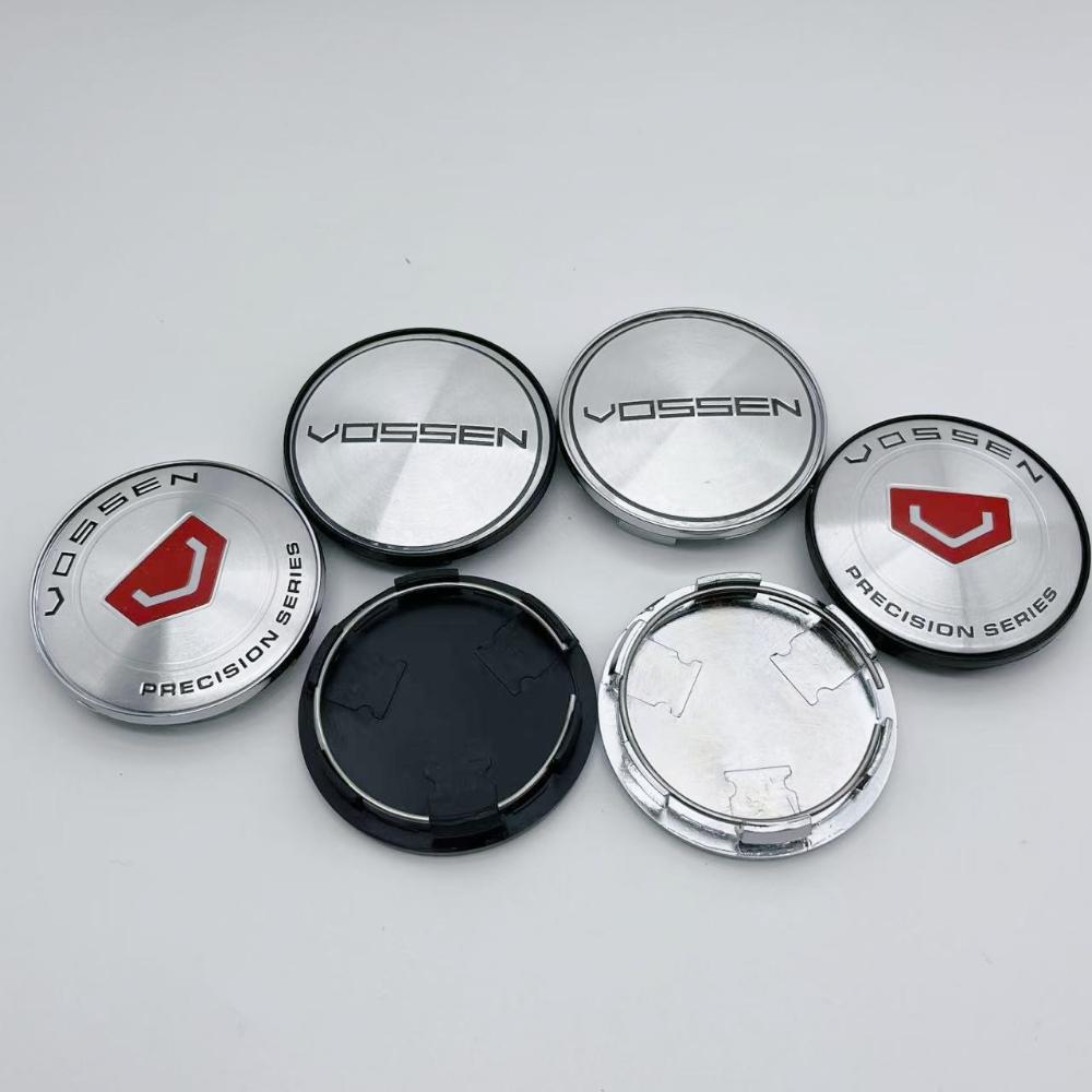 4pcs Vossen Logo Emblem Badge Car Wheel Center Caps 68MM (62MM I.D) Rim Hubcaps Cover Wheels Hub Lid Replace Styling Accessories