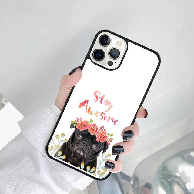 МИНУЛАЯ ЩЕНЯЧЬЯ СОБАКА МОПС Чехол для телефона Для iPhone 17 Air 16 15 14 SE 2020 11 12 13 Pro MAX Plus