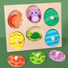 Деревянная Черепаха Динозавр Животное Яйцо Пазл Игра Для Детей С Фигурками Животных Обучающая Игрушка Для Раннего Обучения