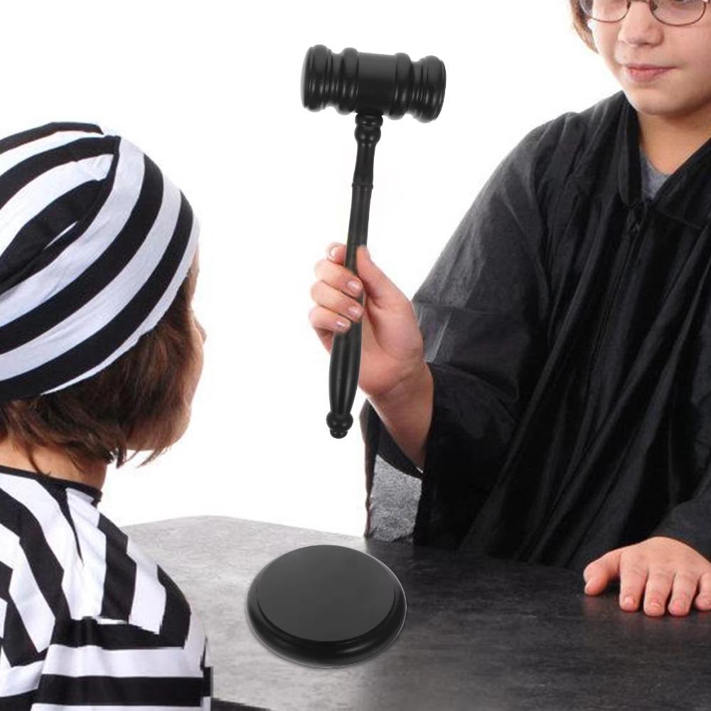 Durable Base Costume Sound Block Wood Gavel Lobster Hammer Simple Design Judge Hammer  Court