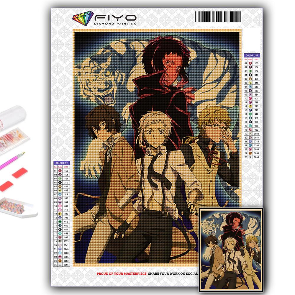 DIY 5D алмазная живопись аниме Bungou бродячие собаки набор для вышивки крестом полная дрель вышивка мозаика художественная картина стразы подарок