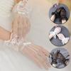 Women Mittens Mesh Fishnet Gloves Driving Gloves Lace Bow Gloves Bride Gloves Gloves
