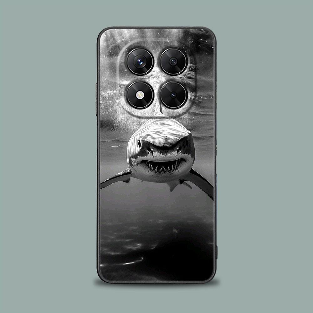 Чехол для телефона для Xiaomi Redmi 15C 14C 12C 13C Redmi Note 15 14 13 12 11 10 Pro Plus 5G 12S Мягкий чехол Океан Кит Акула Плавает