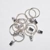 12Pcs Metal Shower Curtain Open Rings Bathroom Drape Hook Hanger Loop Clip Clamp