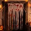 Irregular Frayed Torn Strip Scary Bloody Curtain Blood Splatter Gauze Door Hanging  Ghost Festival