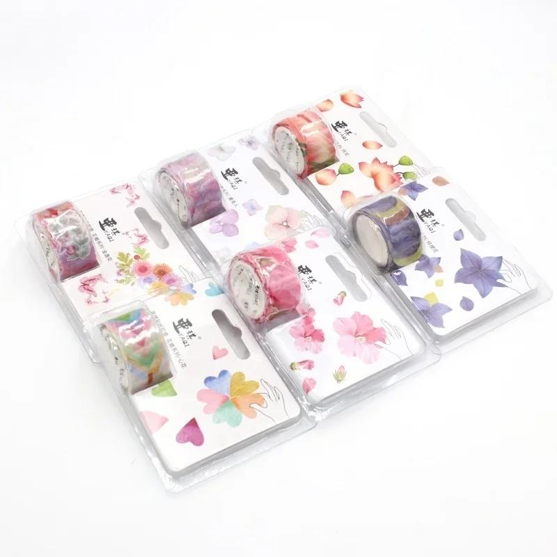 1 рулон случайной доставки 200 шт. Лепестковая васи-лента наклейки на стену DIY подарочная упаковка скрапбук блокнот наклейка маскировка декор дневник