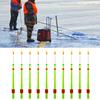 5Pcs Winter Ice Fishing Rod Top Tip Pole Front End Section Bobber Indicator Fast Fishing Bobber Set Fishing Float Device