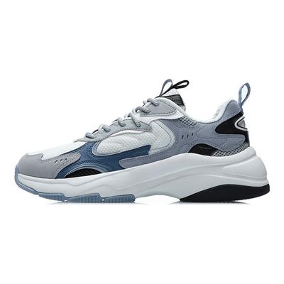 Кроссовки мужские Li Ning прочные с низким верхом белые синие AGCR205-3