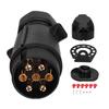 7 Pin Trailer Plug Connector Wiring Adapter Copper Contact for Commercial Vehicle Trailer RV Car