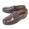 80s-90s Made In USA Oakwoods Genuine Leather Mackay Penny Loafers Men’s 26.5-27.0 Red Brown(USED)