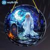 Flat2D Acrylic Halloween Pendant:, Suitable for Windows, Walls, Porches, Classrooms, Courtyard Garden Decorations, New Home Gifts
