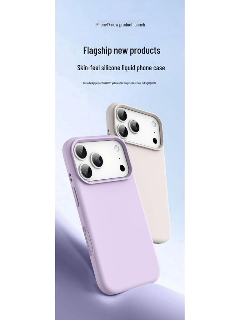 Магнитный чехол из жидкого силикона для iPhone 16 Pro Max – Полное покрытие, Новый дизайн с большим отверстием