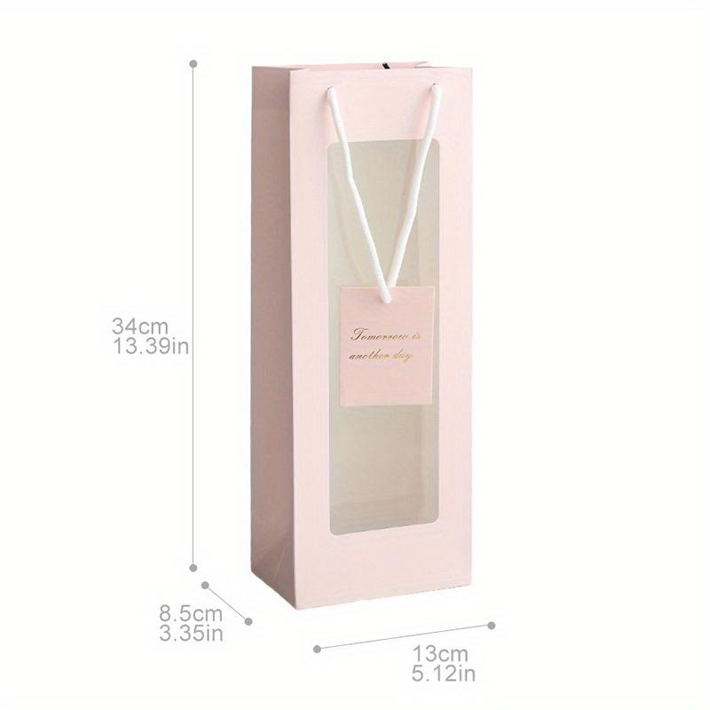 5 шт. Видимые ручные подарочные пакеты простые белые вертикальные окошки для дня рождения, свадьбы, вечеринки, подарочные пакеты ручной работы