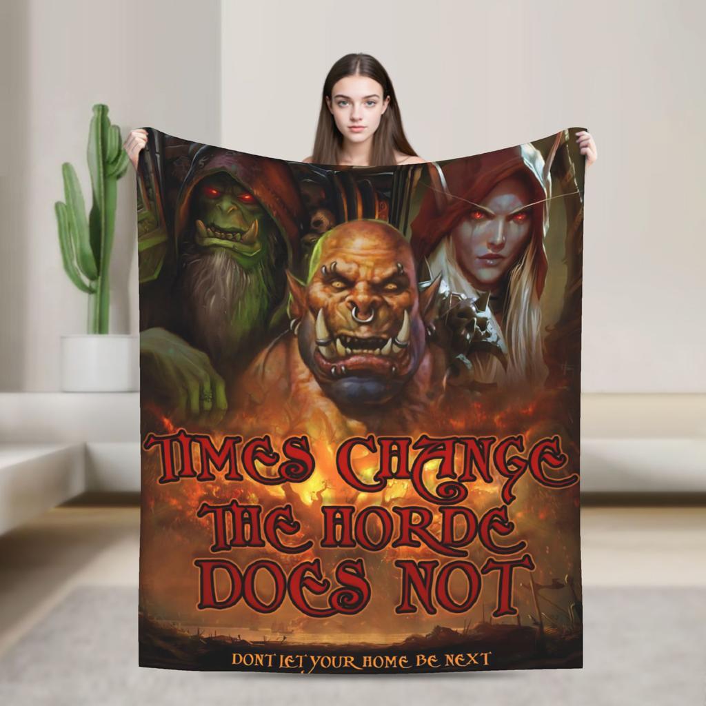 Soft Blanket Camping World of Warcraft Game Bedding Throws Flannel Bedspread For Couch Chair Sofa Bed Fluffy Sofa Bed Cover