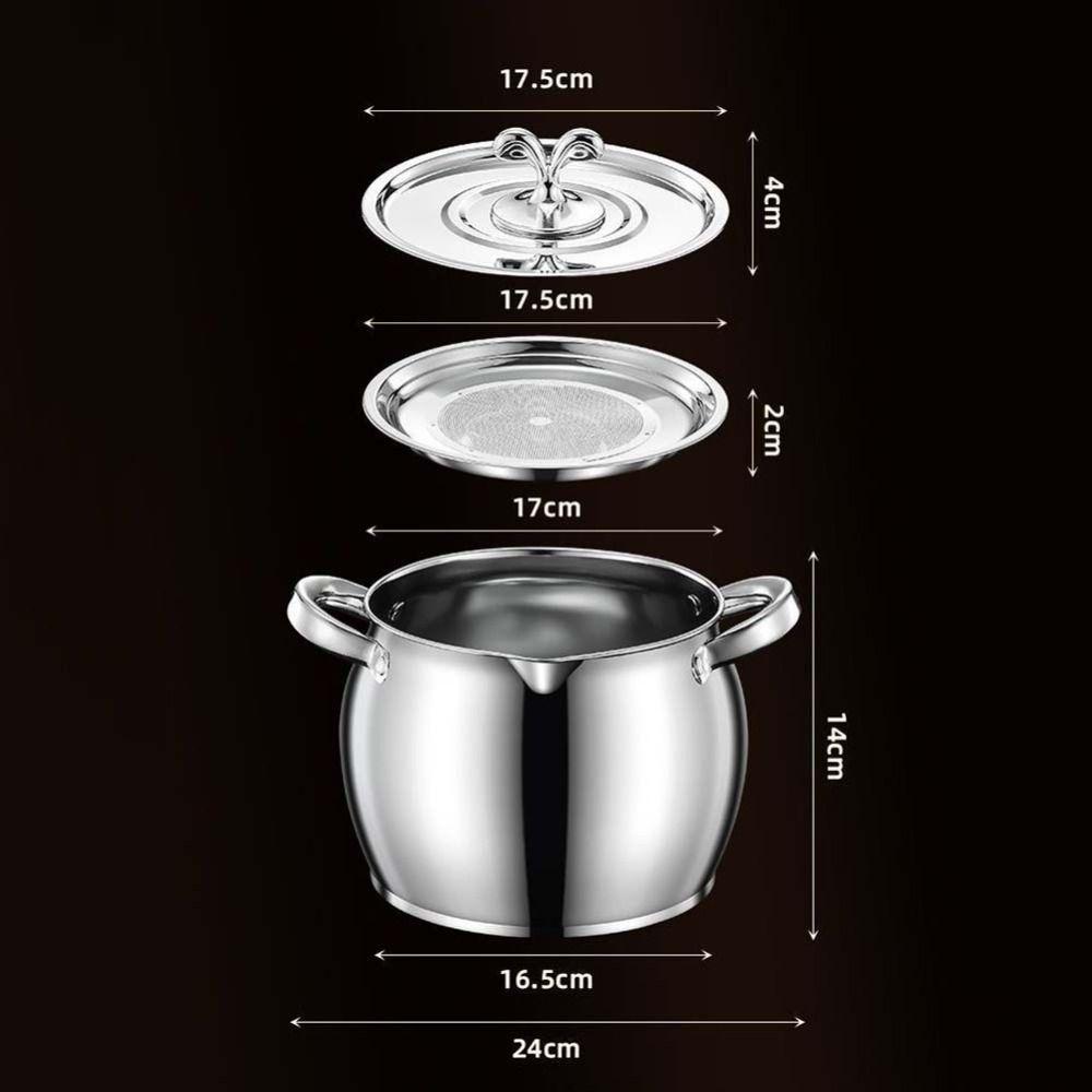 New 1.5/3.5L Oil Filter Pot Large Capacity Stainless Steel Cooking Oil Strainer Lard Strainer Grease Keeper Oil Bottle Kitchen